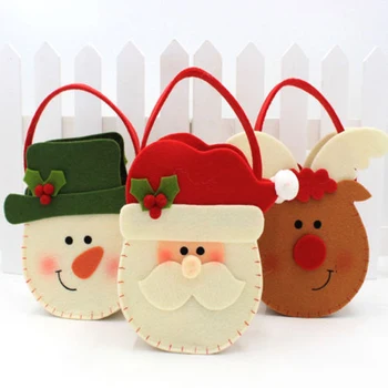 Mielas Kalėdų Dovanų Maišeliai Sweet Candy Xmas Gyvulių Rankinėje Kalėdų Šalis Dekoro 3 Stilius