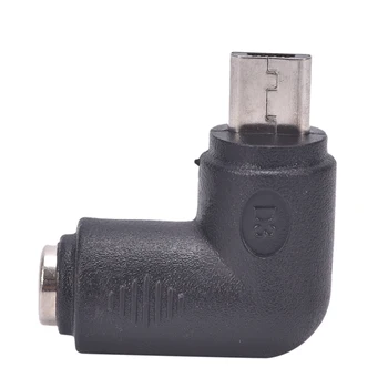 2VNT /daug Tiesioginių DC moterį, Micro USB 5 Pin Male stačiu Kampu Maitinimo Adapteris 5.5 x 2.1 mm