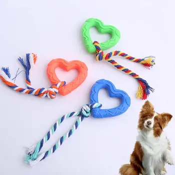 Pardavimo 1PC Širdies Natūralios Gumos Kramtymo Žaislais Pentagram Populiarus Šuns Žaislai Mokymo Mažų Šunų Patvarus Pet Kramtomoji Naminių Reikmenys