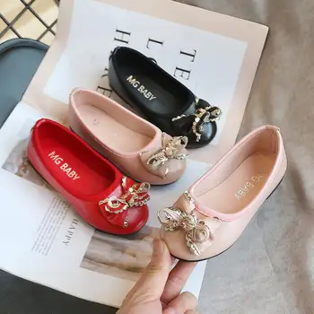 Princesė Žirniai batai moterų lankas odiniai batai 2020 naujas mados atsitiktinis laukinių ponios minkšto dugno neslidus vaikiška avalynė