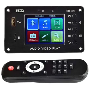 Bluetooth 5.0 MP3 Dekoderis Žaidėjas, 2.8 Colių HD 7-24V Multimedia Vaizdo Dekodavimo Modulį AUx USB TF Kortelę 