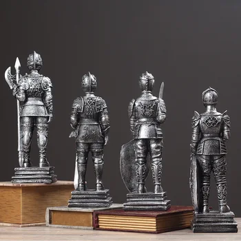 Modelis Romėnų kariai atkurti senovės būdų, kaip Amerikoje yra papuoštas sidabro pilkos rekvizitai Pav Statula meno Skulptūros, Amatų namai