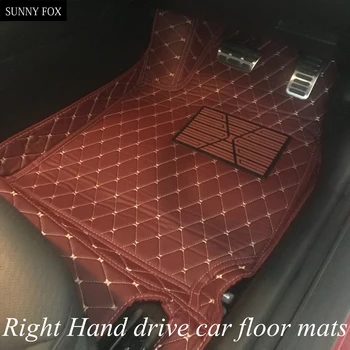 Dešinėje pusėje automobilis grindų kilimėliai Toyota RAV4 Camry Prado Corolla Highlander 6D automobilių stiliaus kilimai, kilimas visiškai padengti atveju li