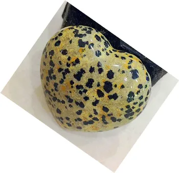1pcs Natūralus kvarco kristalas leopard akmens. Širdies formos rinkinys. Geriausia dovana draugei.