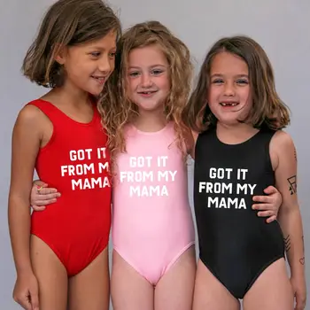 2020 naujas Vasaros Vaikų šeimos Spausdinti lovely baby girl Tankinis maudymosi kostiumėliai, Nustatyti motina dukra maudymosi kostiumėlį lydyto Baby Girl keltą