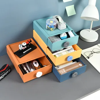 Naujas Kontrastingos Spalvos Talpinimo Kūrybos Daugiafunkcinis Japonijos Plastiko Laikymo Kasoje Stalčių Tipas Desktop Storage Box
