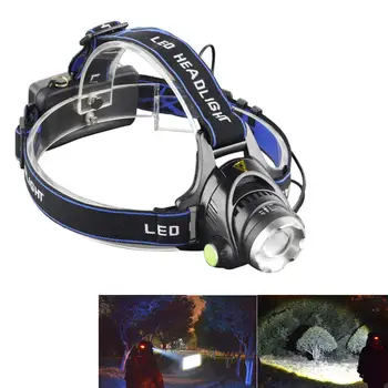 LED žibintai žvejybos priekinis žibintas 900lm T6 3 rūšių Zoomable lempos Vandeniui Galvos Žibintuvėlis žibintuvėlis žibintas naudoja 18650