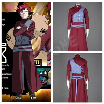Hugne Anime Produkto NARUTO anime cosplay laivo pu naruto Sabaku nr. Gaara kostiumas helovinas