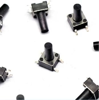 100 VNT 6*6*11.5~22 mm tact switch 4 pin Pleistras micro mygtukas jungiklis, pagrindinis jungiklis Lytėjimo Mygtukas Įvadinį jungiklį 6x6 serija