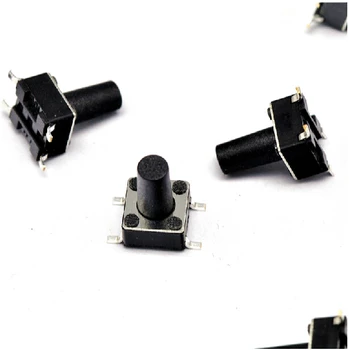 100 VNT 6*6*11.5~22 mm tact switch 4 pin Pleistras micro mygtukas jungiklis, pagrindinis jungiklis Lytėjimo Mygtukas Įvadinį jungiklį 6x6 serija