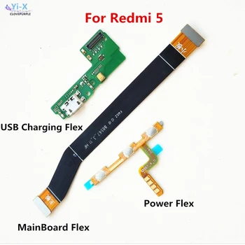 Galia Tūris Flex & USB Įkrovimo Dokas Flex Cable & Motininės Plokštės Jungtys Flex Kabelis Xiaomi Redmi 5