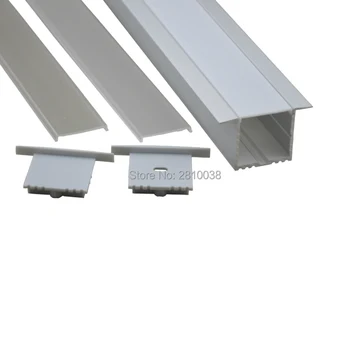 20 X 1M Rinkiniai/Daug 35mm giliai linijinės briaunos led profilis šviesos ir 56mm pločio aliuminio profilis led būsto embedded sienų lubų