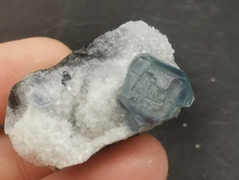 18gNatural retas QR kodą, polyhedron mėlyna žalia fluorito konstrukcinių grupių mineralinių kristalų mėginių gydymo Reiki energijos kristalas