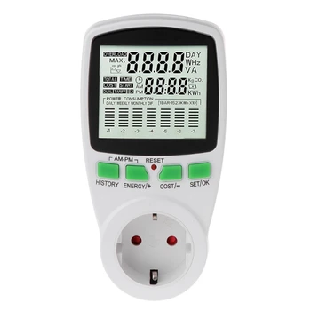 KINTAMOSIOS srovės Elektros Skaitikliai 220v skaitmeninis wattmeter es energijos skaitiklis vatų stebėti elektros energijos sąnaudos schema Matavimo lizdą analizatorius