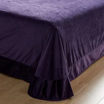 Vientisos spalvos Patalynės komplektas Siuvinėjimo 4pcs/set Queen ' King size Žiemos stora antklode padengti nustatyti Ne užpildas 2019 Aukštos kokybės lova rinkinys