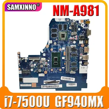 Originalus Lenovo 510-15IKB Nešiojamas Plokštė Nm-A981 5B20M29179 MainBoard su GF940MX 2GB, 4GB RAM, i7-7500U Procesorius