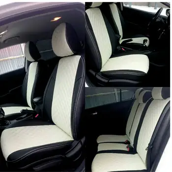 Avtochehly autopilotas Volkswagen Sharan I 7 sėdimos vietos (1995-2000 m.), ekokozha rombas, juoda + pilka avtochehly avtochehol ekokozha apima mašinos salonas avtochehly sėdynių užvalkalai auto sėdynės