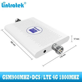 Lintratek dual band GSM 900 4G lte dcs 1800 mhz Signalo Stiprintuvas Korinio mobiliojo telefono Kartotuvas 2G, 4G 1800mhz interneto stiprintuvas