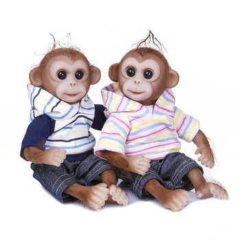 20cm Realus Baby Monkey Tikroviška Lėlė Reborn Baby Monkey Rankų darbo Išsamios Tapybos Boneca macaco bebe žaislai