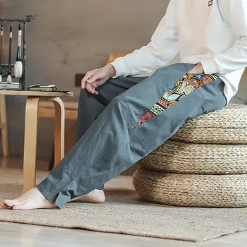 MrGoldenBowl 2020 m. Rudenį Naujų vyriškos Laisvalaikio Kelnės Negabaritinių Kinų Stiliaus Moteris Kelnės Streetwear Mados Vyras Išspausdinti Kelnės