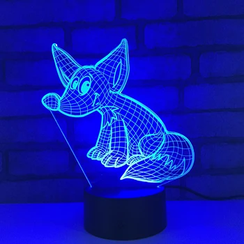 Voverė LED RGB Naktį Šviesa 7 Spalvų Kaita, Stalas Šviesos Veiksmų Skaičiai 1866 Berniukų, Mergaičių Kalėdų Žaislai