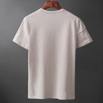 Kvėpuojantis T-shirt 2020 Medvilnės Vasaros vientisos Spalvos Marškinėliai Vyrams Mados Priežastinis trumpomis Rankovėmis Viršūnes Drabužiai