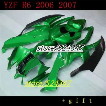 Įpurškimo Ei-Mažiausia kaina lauktuvės rinkinys YZF R6 2006 m. 2007 m juodas žalias ABS kėbulas purvasargiai YZF-R6 06 07 Yamaha