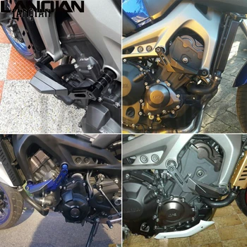 CNC Motociklų Aksesuarų Avarijos Pagalvėlės Rėmo Slankiklį Už Yamaha MT-09 FZ09 2013-2016 M. MT-09 BANDOMŲJŲ FJ-09 2016 2016 XSR900