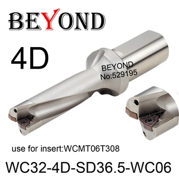 NEI WC 36mm 36.5 mm WC32-4D-SD36-WC06 WC32-4D-SD36.5-WC06 U Karbido Gręžimo Įdėklai WCMT06T308 Grąžto Pjovimo CNC Tools