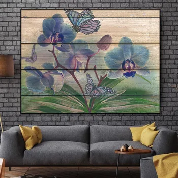 Sienos Menas Nuotraukas, namų dekoro spausdina ant Gėlių, Drobė, tapyba ir drugeliai Sienos plakatas apdaila už kambarį be rėmelio