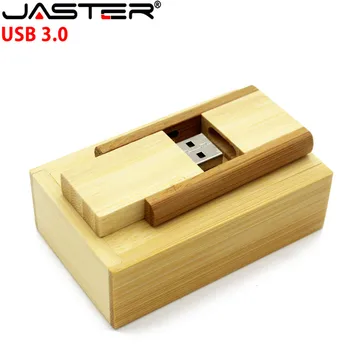 JASTER Virvelę Medinė USB Flash Drive raudonas medienos pendrive 4GB 8GB 16GB 32GB bambuko Memory Stick logotipo graviravimas vestuvių dovanos