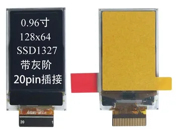 0.96 colių 20P Baltas OLED Ekranas SSD1327 Ratai IC 64*128 Plug-in 8 bitų-8080 Lygiagrečios Sąsajos