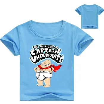 Animacinių filmų Kapitonas apatinės Kelnės spausdinami vaikų dugno marškinėliai trumpomis rankovėmis T-shirt mažylis berniukas, mergaitė, drabužiai 2021 m. vasaros