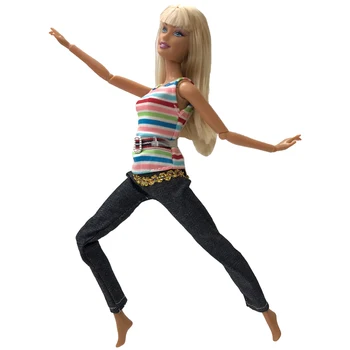 NK Vieną Rinkinį Lėlės aprangą Laisvalaikio Suknelė Fashional Dizaino Rankų darbo Partijos Aprangą Barbie Lėlės Priedai G084A