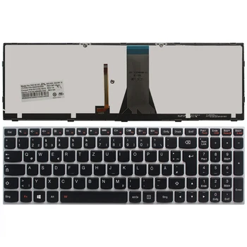 Naujas nešiojamas, vokietijos klaviatūra Lenovo IdeaPad 305-15 305-15IBD 305-15IBY 305-15IHW GR sidabro Klaviatūra su Apšvietimu