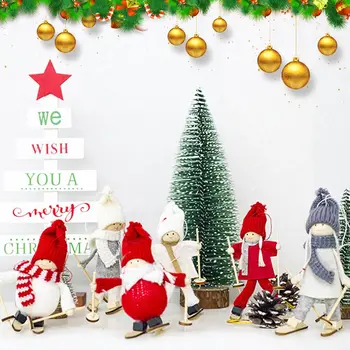 Kūrybos Kawaii Kalėdų Angelas Mergaitė Slidinėjimo Pakabukas Kalėdų Medžio Dekoracija Namuose Kalėdos Cute Lėlės Šalis Dekoro Vaikų Dovanų