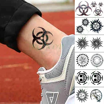 Atsparus vandeniui Laikina Tatuiruotė Lipdukas kompasas inkaras biocheminiai simbolis gpgb tatto 