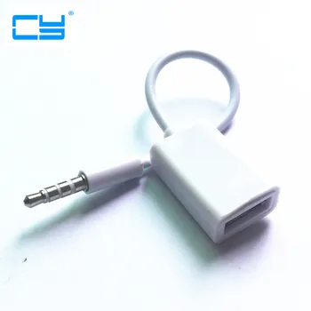3.5 mm Male AUX Garso Kištuko Lizdą, USB 2.0 Moterų Keitiklio Kabelį, Laidą Skirtą Automobilinį MP3 Garsiakalbis U Diską, USB 