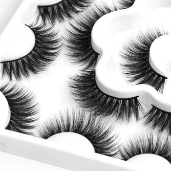 10 Porų Paprasta Plokštės 3D Netikrų Blakstienų Storio Ilgas Blakstienas Wispy Makiažas Grožio Pratęsimo