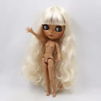 LEDINIS DBS Blyth lėlės tamsi oda kreminė blone plaukai su kirpčiukais bendras kūno 1/6 bjd 30cm žaislas