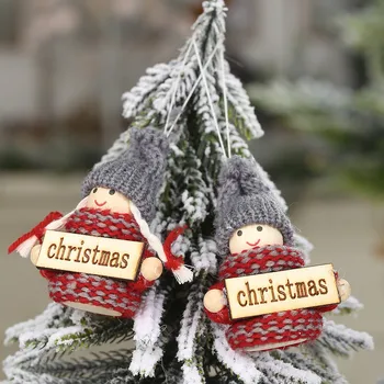 2VNT Lėlės Pakabučiai Kalėdų Pliušinis Santa Vyras Beveidis Lėlės Papuošalų Kūrybos Dovana Kalėdų Medžio Apdaila ozdoby swiateczne