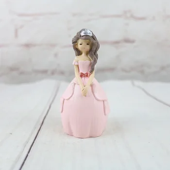 Maža mergaitė princesė statulėlės gražių monetų dėžutė princesė mergina piggy bank namų dekoro