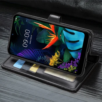 Dėl LG K50 Atveju 6.26 colių Prabangus Odinis Kortelės, Piniginės Stovėti atsparus smūgiams Flip Case For LG K50 K 50 LGK50 Apsaugos Telefonas Krepšiai