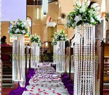 Vestuvių Kristalų Ramstis Kelias Veda Gėlių Stovas Vestuvių Puošmena