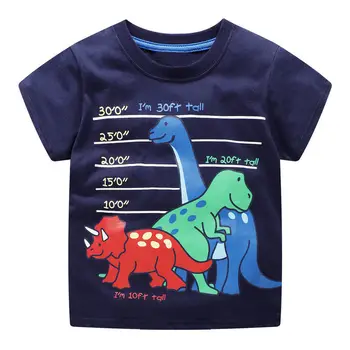 Šokinėja Metrų Berniukas Viršūnes Dinozaurai Atspausdinta Marškinėliai Kūdikių Trišakiai Vasaros Drabužių 18 Vaikai Tshirts Berniukų Drabužiai Vaikams