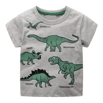 Šokinėja Metrų Berniukas Viršūnes Dinozaurai Atspausdinta Marškinėliai Kūdikių Trišakiai Vasaros Drabužių 18 Vaikai Tshirts Berniukų Drabužiai Vaikams