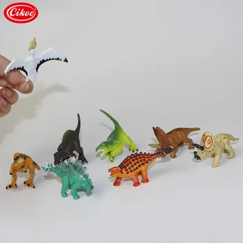 8pcs/set Mini Dinozaurai Modelis Plastiko Gyvūnų Juros periodo Dinozaurų Veiksmų Skaičius, Žaislų Kolekcija