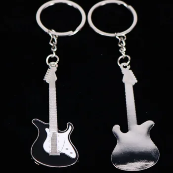 1PC Key Chain Klasikinis Dizainas Spalva Gitara Keychain Metalų, Automobilių, Koncertų Mažos Dovanos Vyrams Ir Moterims, Dovana Pakabukas Užsakymą