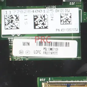 01AY070 LENOVO Thinkpad X1C I5-7300U 8 GB Nešiojamas Plokštė DX120 NM-B141 SR340 DDR4 Sąsiuvinis Mainboard