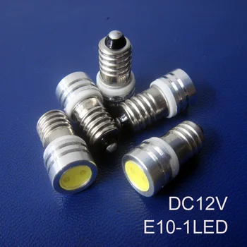Didelės galios E10 12V 1W lemputė,E10 led 1W,E10 lemputė 12V,led 12v E10,E10 1W lemputė,E10 12V lempa,E10 Šviesos DC12V,nemokamas pristatymas 20pcs/daug